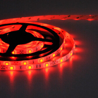 Flexibele LED Strip 5050 Rood 30leds/mtr IP64