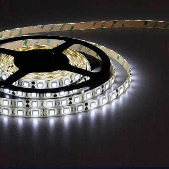 Flexibele LED Strip 5050 CoolWhite 6000K 60leds/mtr IP64 