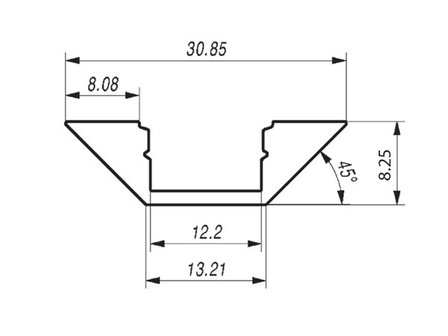 Aluminium Corner Profiel 15 Micron 2M