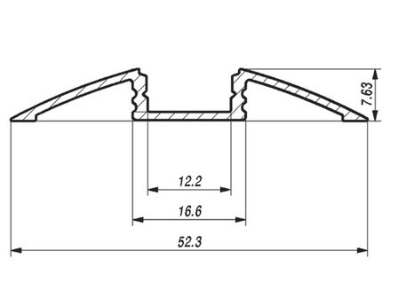 Aluminium Plat Profiel 15 Micron 2M