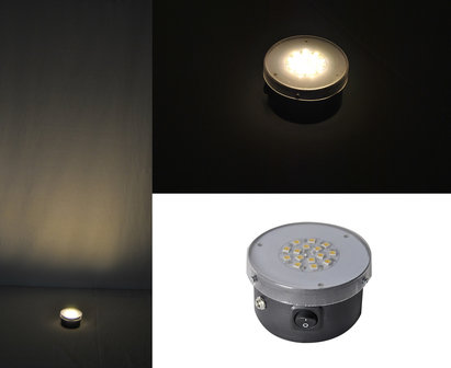 Flat LED Box Round Mono Colour + Adapter