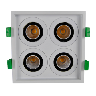 Adjustable 4x8W LED Downlight 3000K 40deg AC220-240V Dimmable