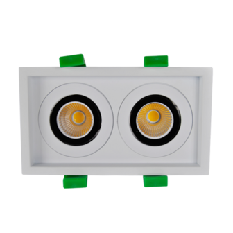 Adjustable 2x8W LED Downlight 3000K 40deg AC220-240V Dimmable