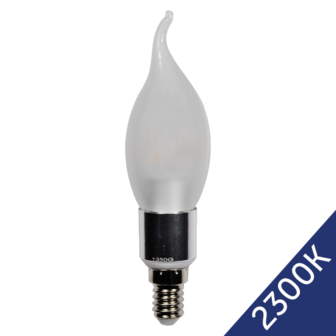 LED Flame Candle 4W (Epistar) WarmWhite 2300K E14 230V AC Frosted