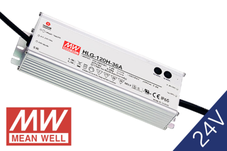 MeanWell HLG-120-24 IP65 PFC 24V 120W