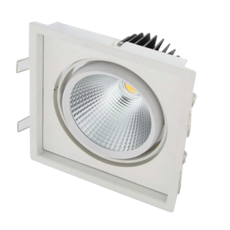 Adjustable 34,5W LED Downlight Square Cut hole: 180mm 
