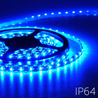 Flexibele LED Strip 3528 Blauw 60LEDs/mtr IP64 