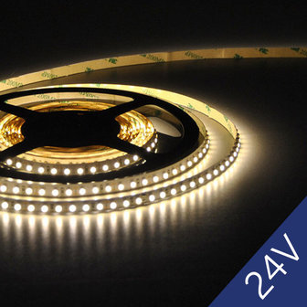 Flexibele LED Strip 3528 WarmWhite 3000K 120LEDs/mtr IP20 24VDC