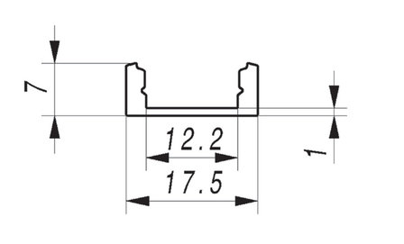 Aluminium Profiel Opbouw 7mm 15 Micron 2M