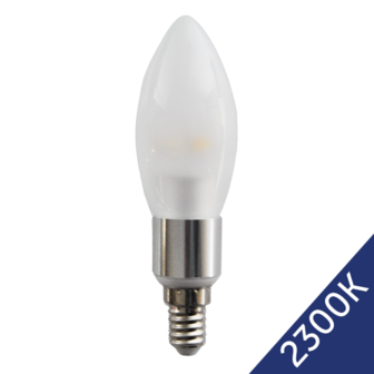 LED Candle 4W (Epistar) WarmWhite 2300K E14 230V AC frosted