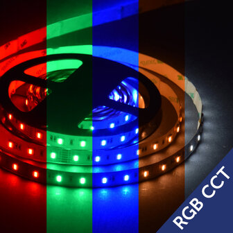 Flexibele LED Strip 5050 RGB + CCT 60LEDs/mtr IP20