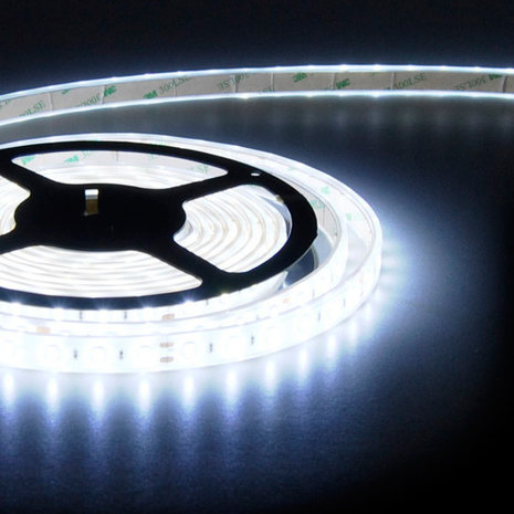 Flexibele LED Strip 5630 CoolWhite 6000K 60leds/mtr IP67 