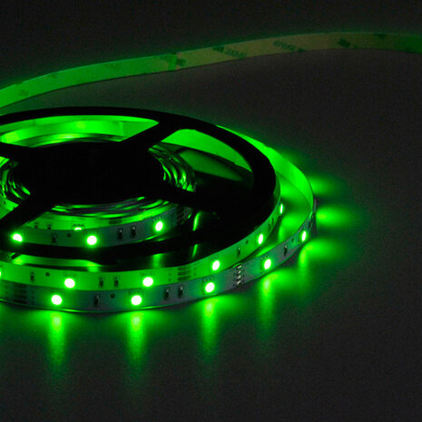 Flexibele LED Strip 5050 Groen 30leds/mtr IP20 