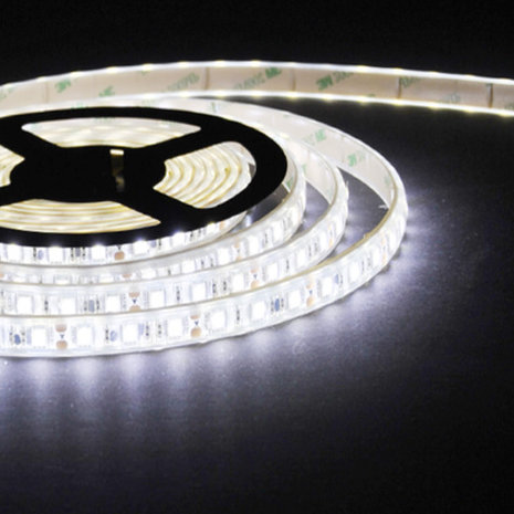 Flexibele LED Strip 5050 NaturalWhite 4000K 60leds/mtr IP67 PU-Glue 