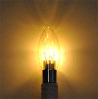 LED Candle 4W (Epistar) WarmWhite 2300K E14 230V AC Clear