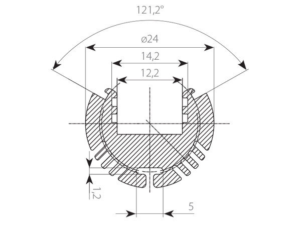 Aluminium Rond Profiel 15 Micron 2M