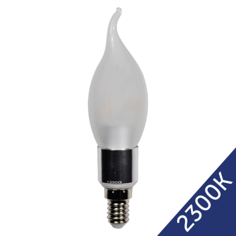 LED Flame Candle 3W (Epistar) WarmWhite 2300K E14 220V AC Frosted