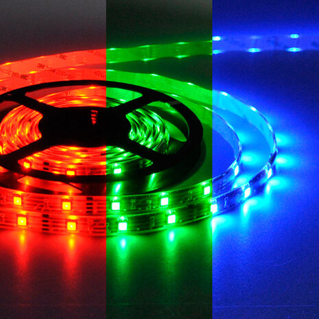 Flexibele LED Strip 5050 RGB 30leds/mtr IP64 Professional