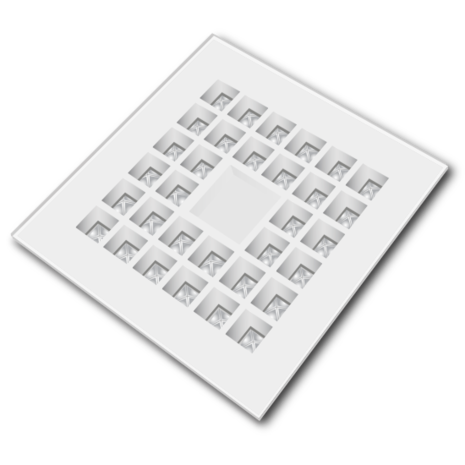 Troffer panel 35W 3000K 4000K (optional 5000K) 120lm/W 595 x 595mm 