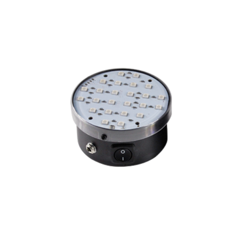 Flat LED Box Round RGB infrarood + Li-ion Battery Incl Remote