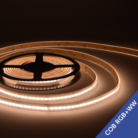 COB LED Strip 560 LED's/meter RGB+WW IP65
