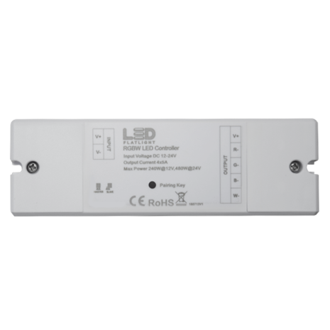 Controller set RGBW, afstandsbediening + controller | 12/24V | 4 x 5A | 1 zone