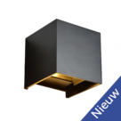 Wall-Light-|-Box-|2x3W-|-90Lm-W-|-3000K-|-Black
